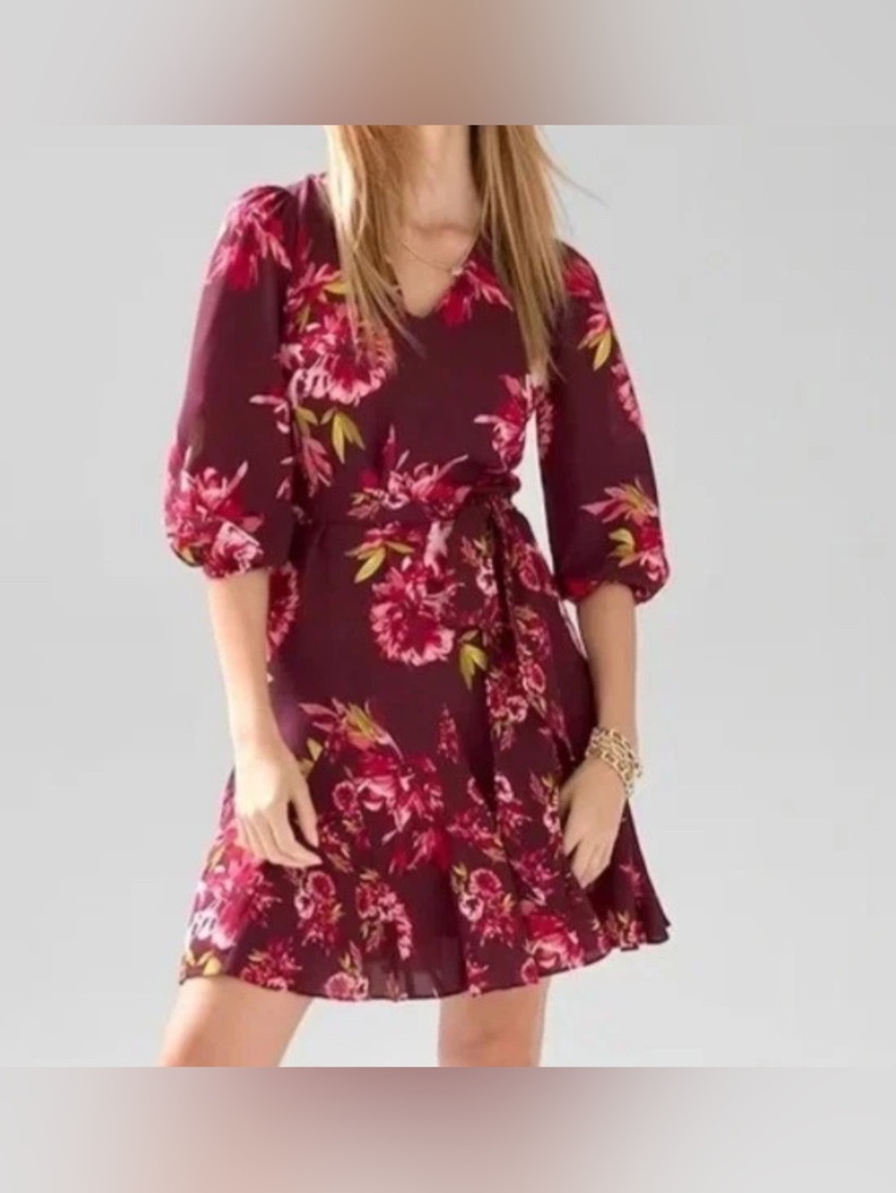 White House Black Market Godet Dress
